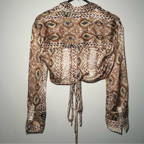 Rivir Patterned Snake Print 2 piece Set Crop Top & Midi Skirt Size Medium - Picture 15 of 16